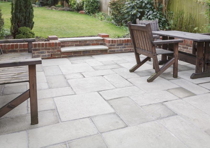 Outdoor Patio with Stone Tiles